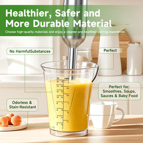 Ratiekc cup features dual ml and oz graduations for quick measurements.