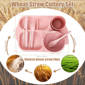 Ratulie wheat straw bowls with smooth edges for spill-free snacking.