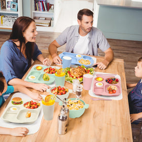 Ratulie dishwasher-safe set simplifies cleanup after busy family dinners.