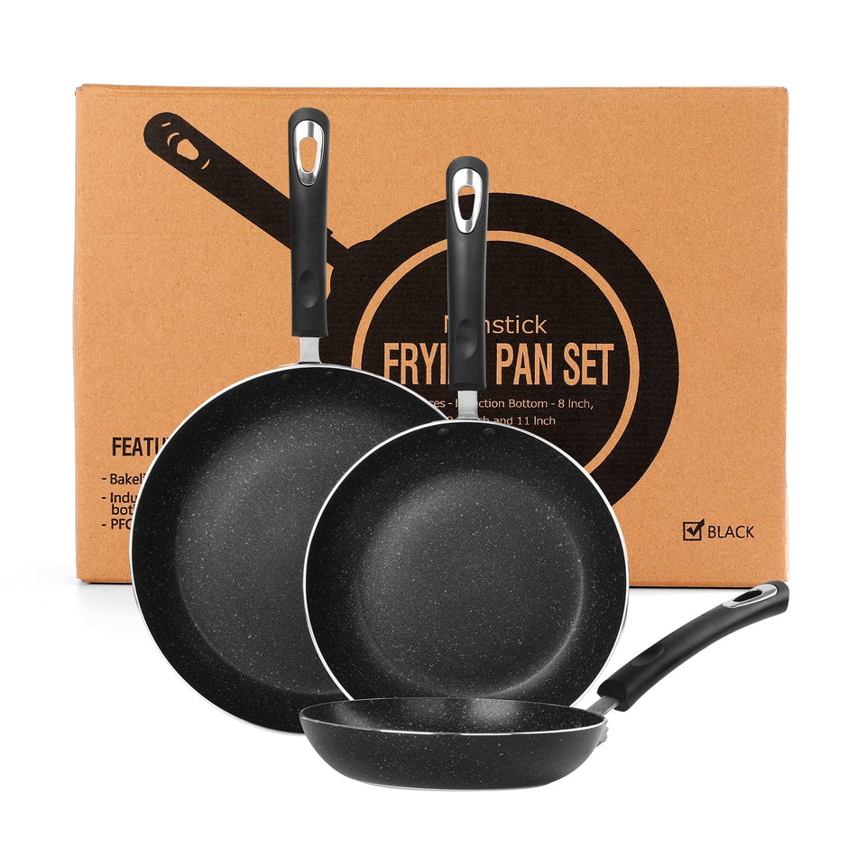 RATWIA 8-inch ceramic frying pan—easy release for quick meals.