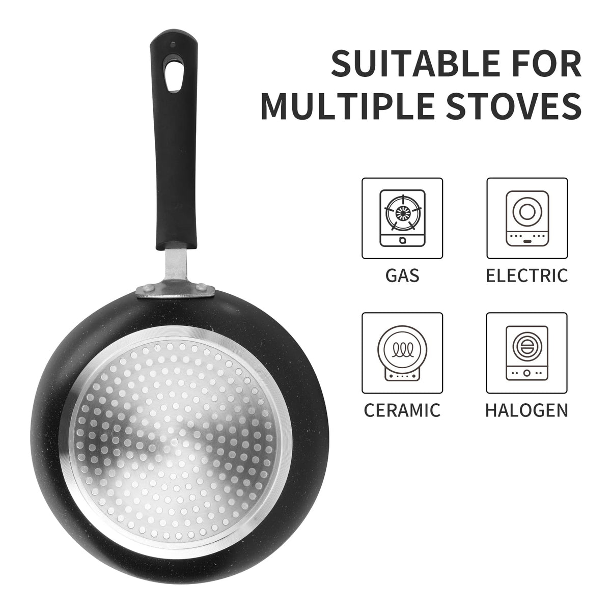 RATWIA nonstick coating frying pan—easy release and quick cleanup.