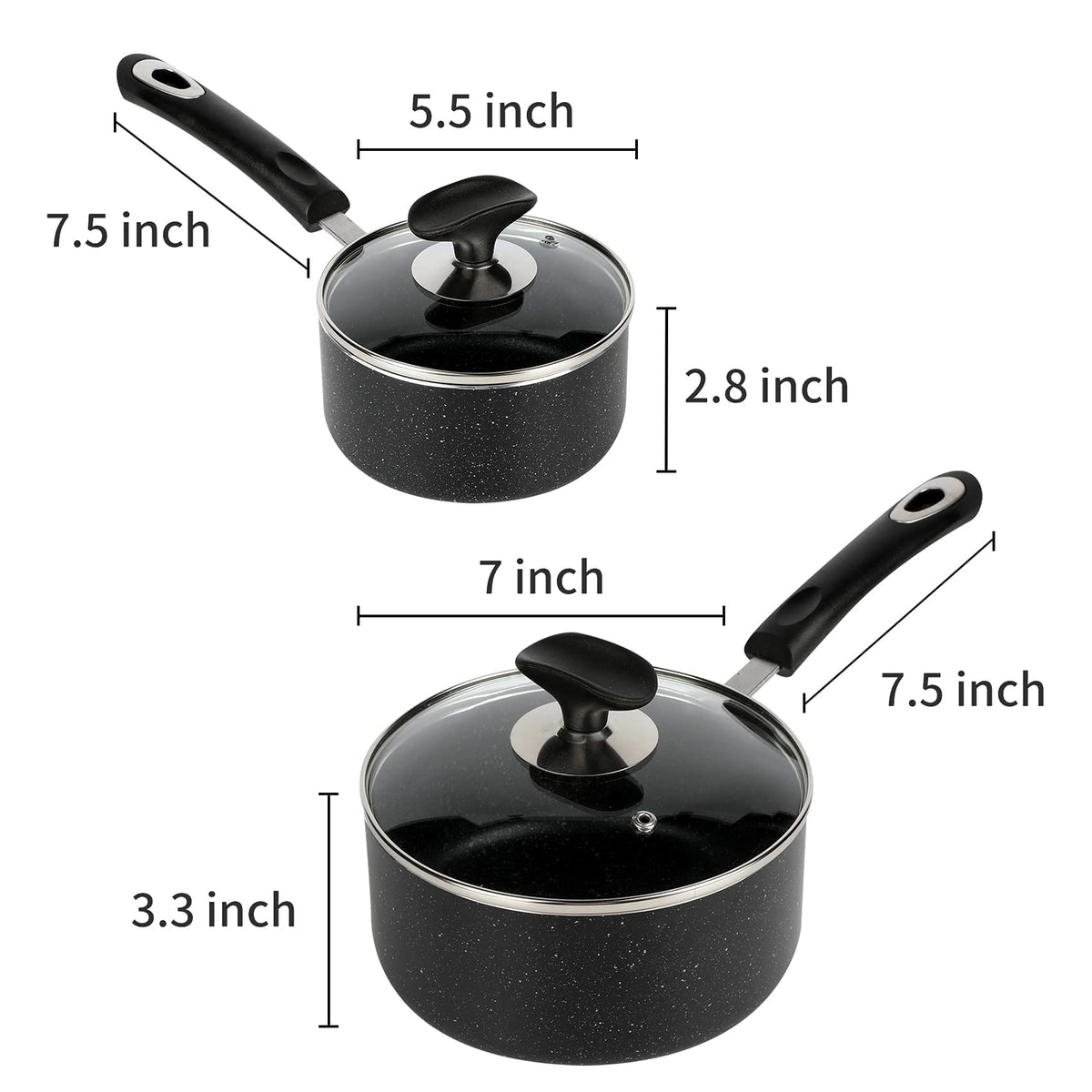 RATWIA saucepan set with glass lids showing flavor-sealing design.