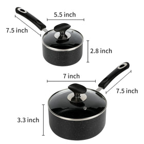 RATWIA saucepan set with glass lids showing flavor-sealing design.