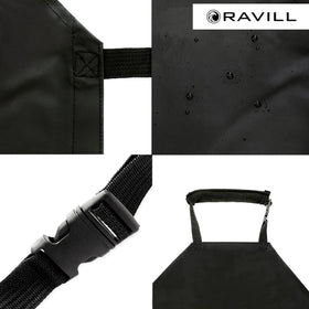 Ravill double-pocket apron keeps tools within reach while cleaning.