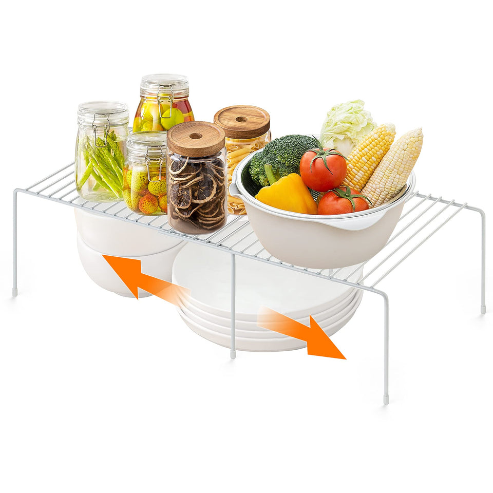 Ravinte freezer shelf organizer neatly sorts frozen items for quick access.