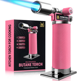 RAVS torch with anti-tipping base for stable kitchen use.