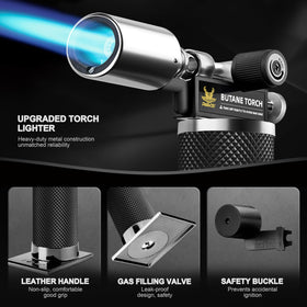 RAVS anti-tip base stabilizes the torch on any surface.