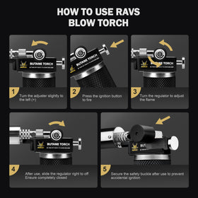 RAVS versatile tool for creme brulee, barbecue, and resin art.
