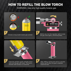 RAVS pink kitchen torch ready for crème brûlée and desserts.