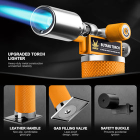 RAVS Torch ergonomic anti-slip handle for cool, comfortable grip.