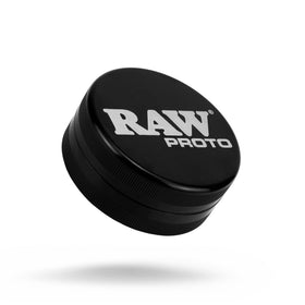 RAW Proto grinder with textured-lid for a secure grip during twisting.