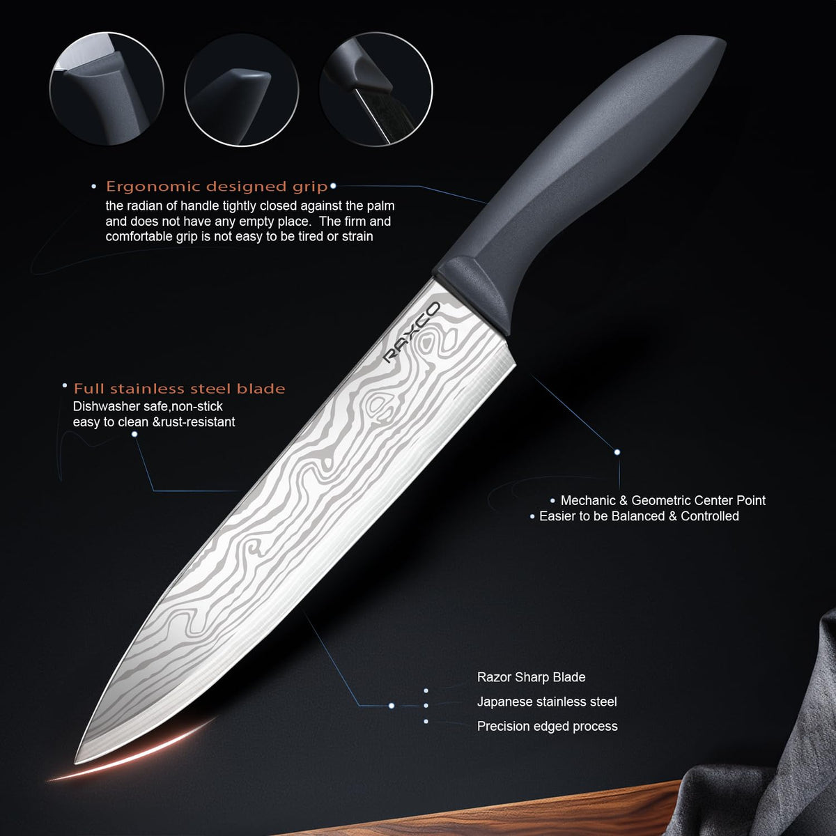 RAXCO 8-inch bread knife for clean crusty slices