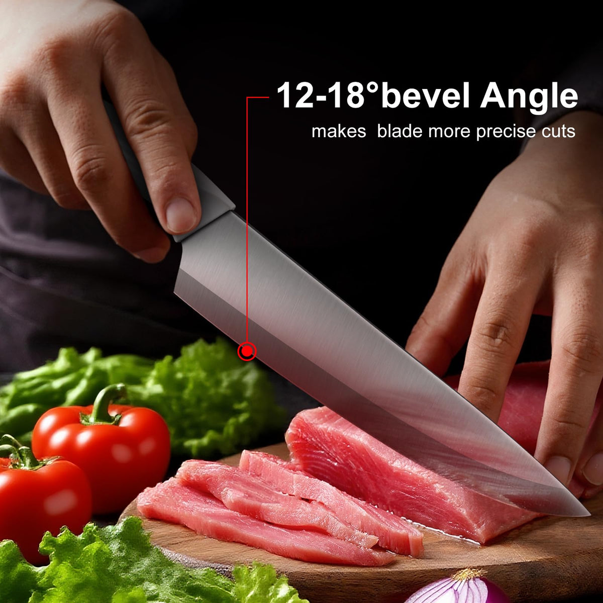 RAXCO knife-block-top-view: blades neatly displayed and easily accessible.