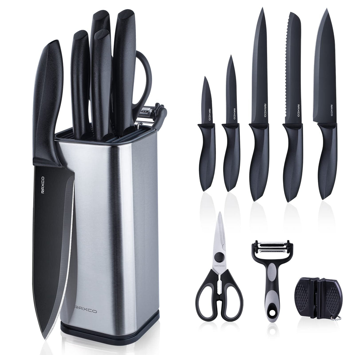 RAXCO knife set block showing organized storage for a clean kitchen