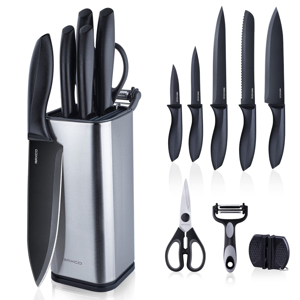 RAXCO knife set block showing organized storage for a clean kitchen