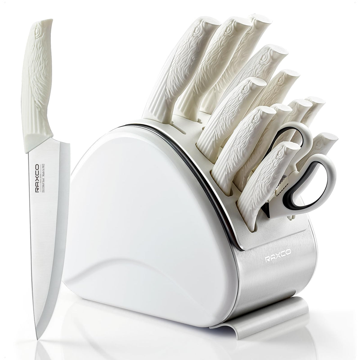 RAXCO knife-set-with-block: complete premium kitchen station for organized prep.