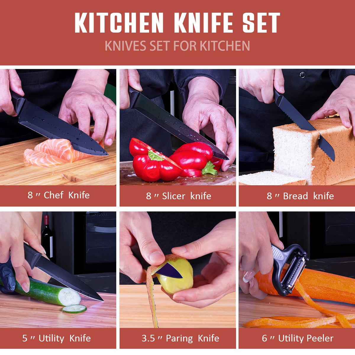 RAXCO 8-inch slicing knife for even meat and vegetables