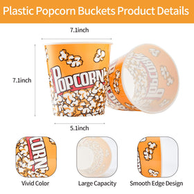 RAYMEA popcorn buckets in use during movie night, perfect for sharing.
