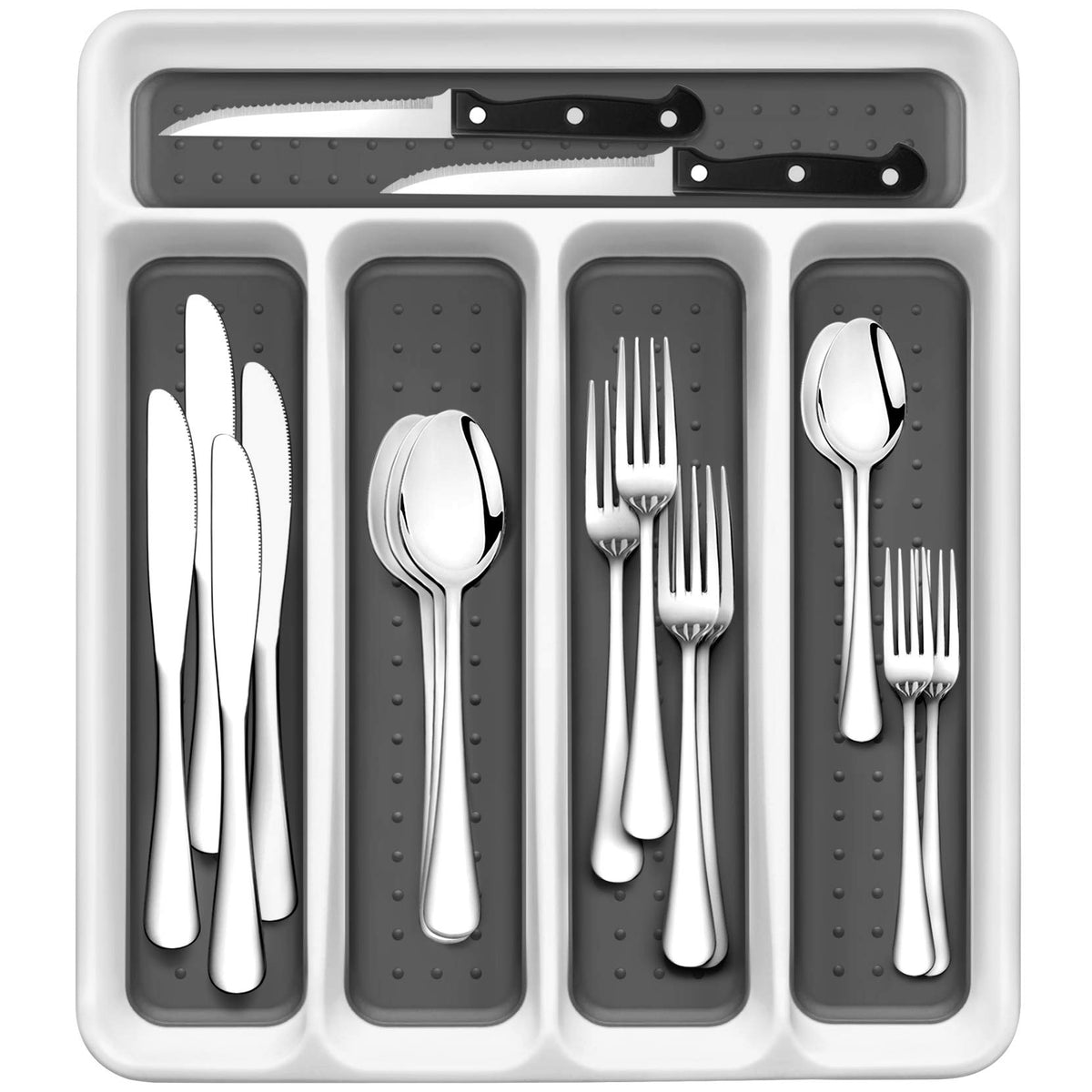 RayPard 24-piece silverware set in mirror polish for elegant table settings