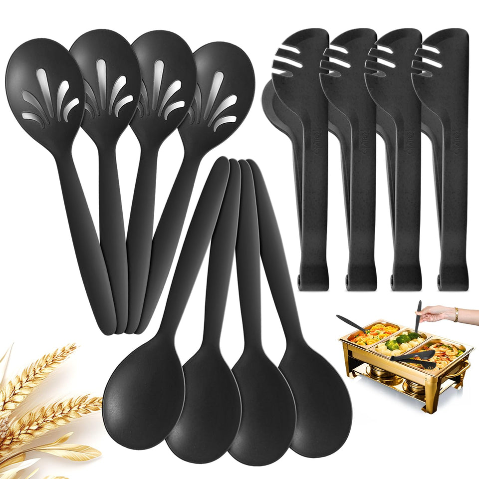 RayPard wheat straw serving spoon 10 inch for durable buffet use.
