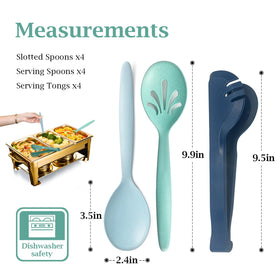 RayPard 10-inch wheat straw serving spoon with smooth, comfortable grip for easy serving