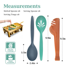 RayPard wheat straw slotted spoons, 10-inch, great for draining and serving.