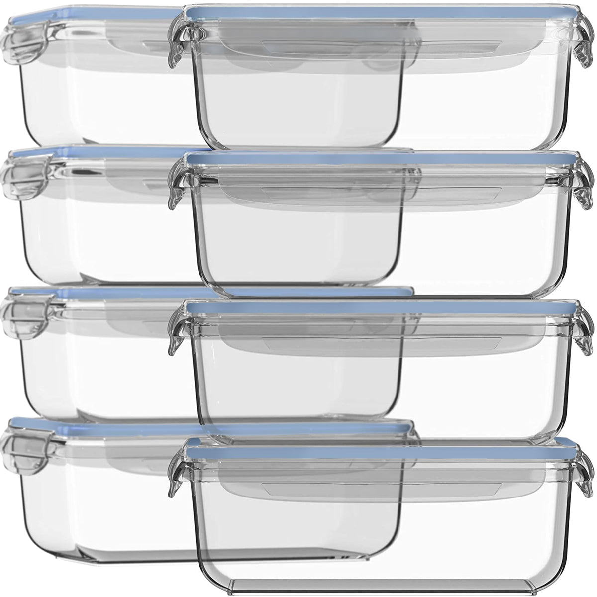 Razab 30oz glass containers with lids for meal prep and freshness.
