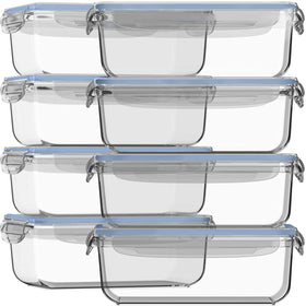 Razab 30oz glass containers with lids for meal prep and freshness.