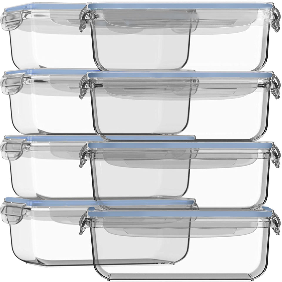 Razab 30oz glass containers with lids for meal prep and freshness.