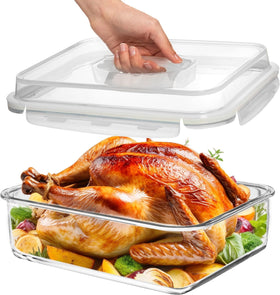 Razab 4800ml large glass container with locking lid for safe storage.