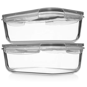 Razab 8 cups glass container with locking lid for fresh leftovers.