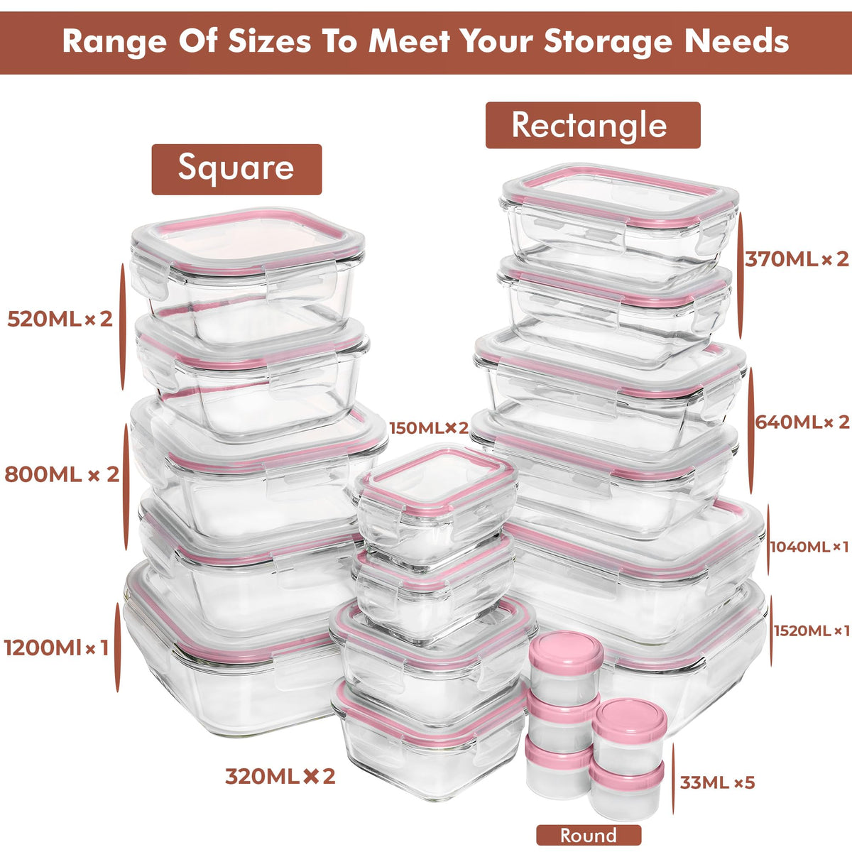 Razab airtight lids seal securely for leak-proof freshness in the fridge.
