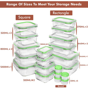 Razab airtight lids with silicone seal prevent leaks and preserve flavor.