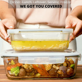 Razab airtight locking lids ensure leak-proof, BPA-free sealing for leftovers.