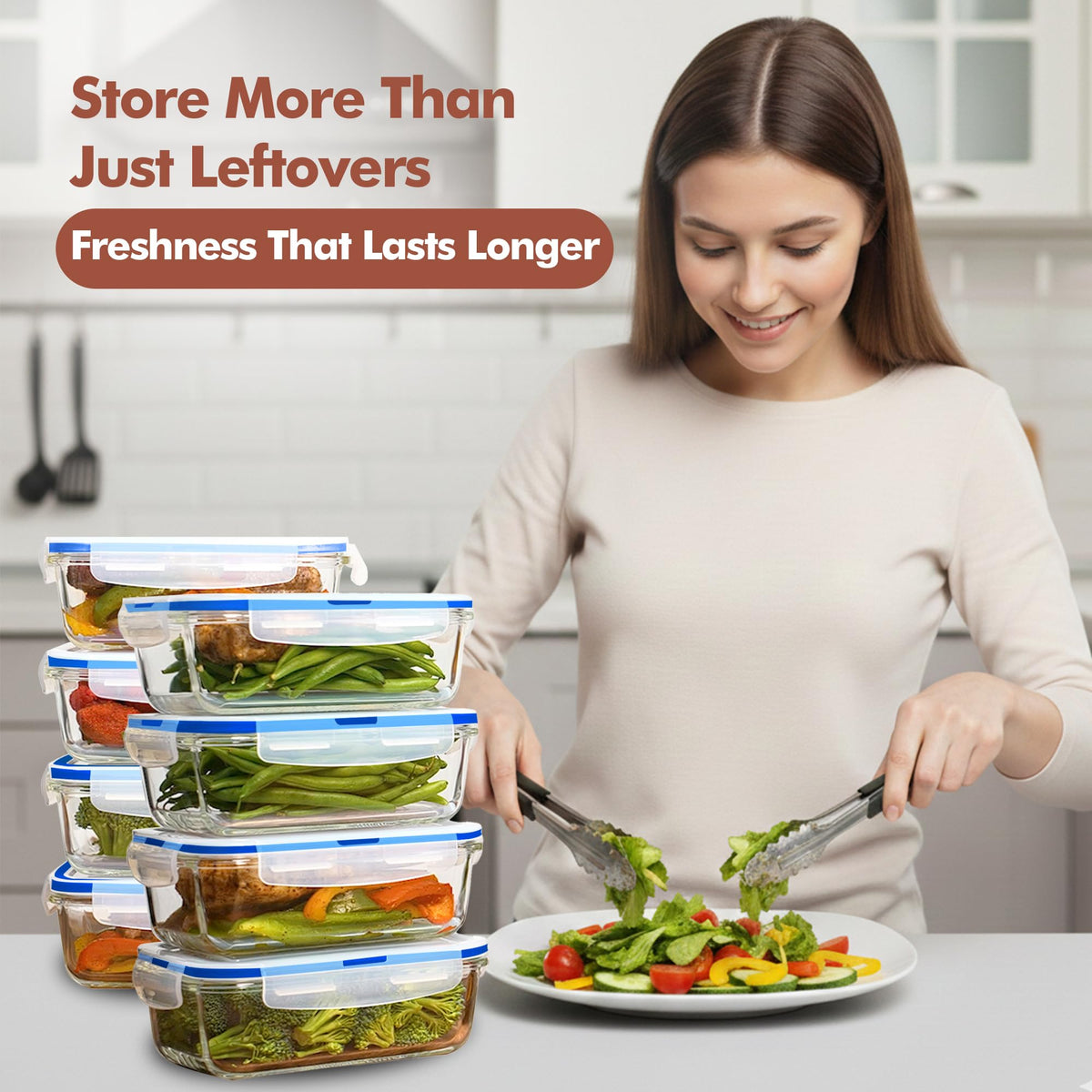 Razab containers with lids closed show airtight seal for freshness