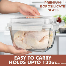 Razab airtight snap-lock lid sealing a meal container to prevent spills.
