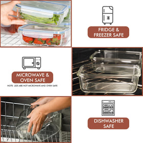 Razab borosilicate glass clarity ensures durable, stain-resistant storage.