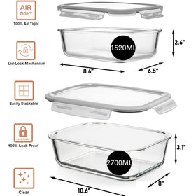 Razab borosilicate glass construction for durable, versatile storage and bakeware use.