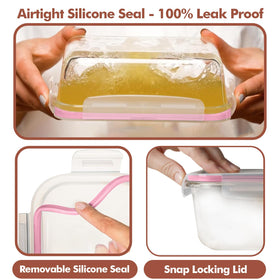 Razab borosilicate glass construction, durable and non-toxic storage option.