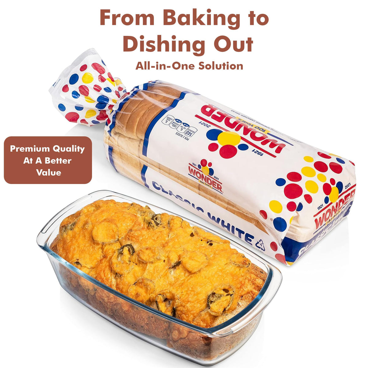 Razab loaf pan ideal for bread, meatloaf, casseroles, and desserts.