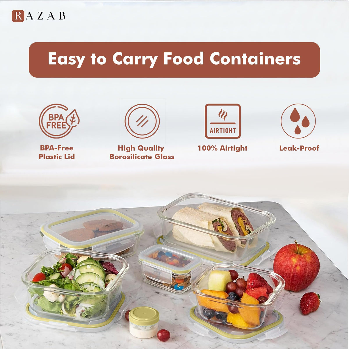 Razab top-shelf safe and dishwasher-friendly for easy cleanup.