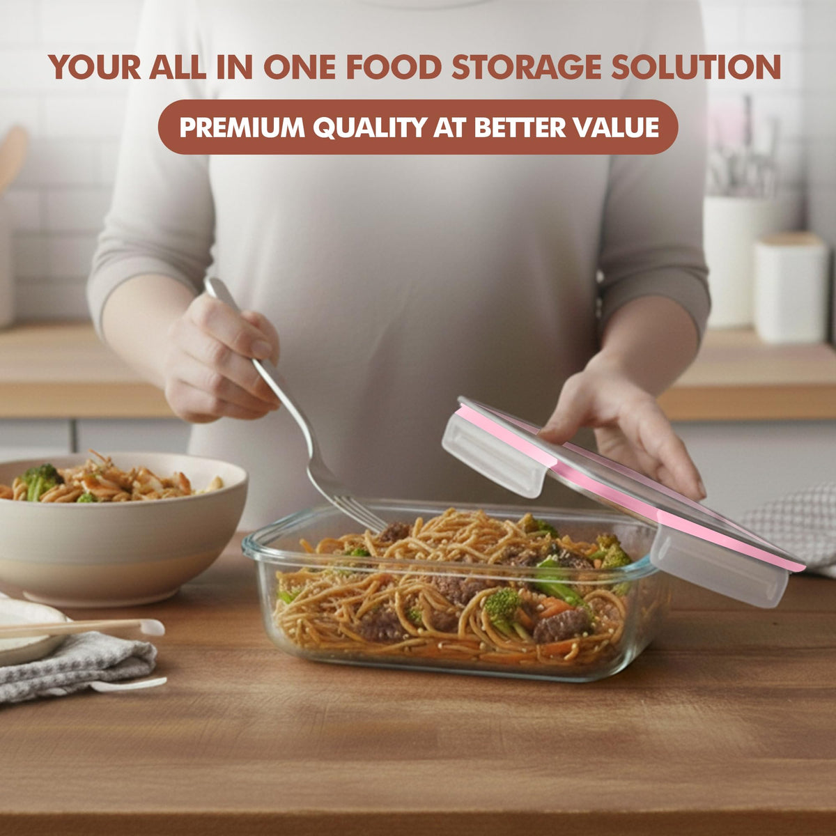 Razab dishwasher-safe top-shelf, easy cleaning after meals.