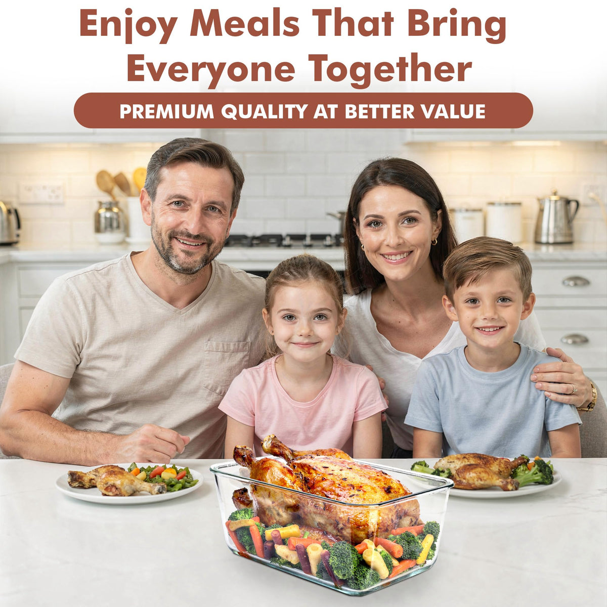 Razab durable reusable glass container for bulk ingredients and leftovers.