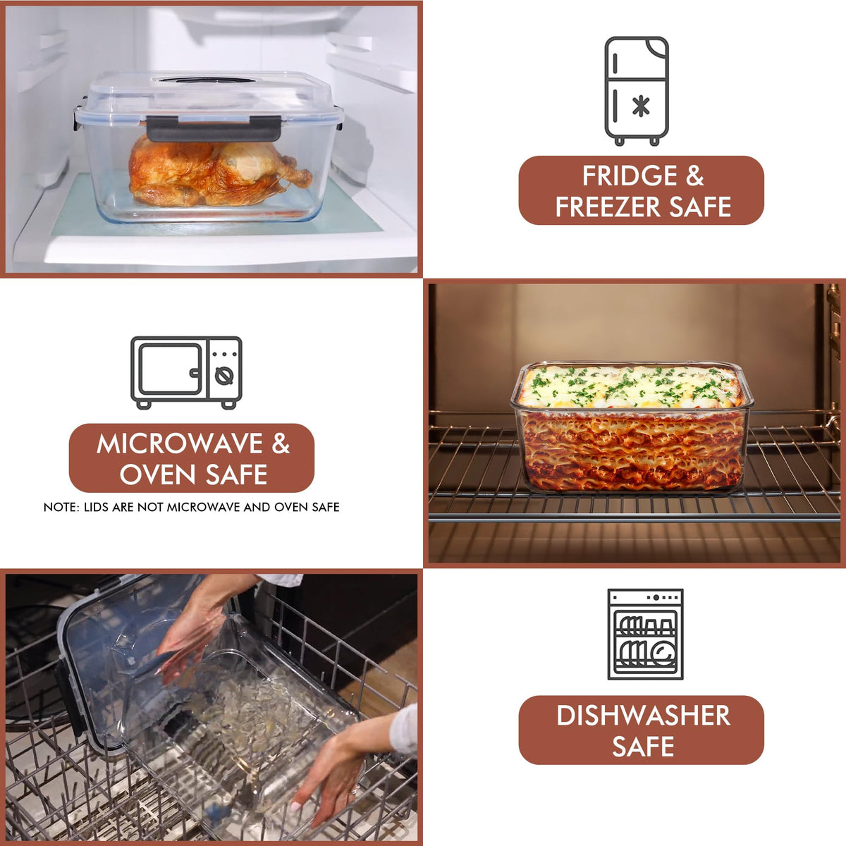 Razab easy-grip handles for safe transport of the large glass container.