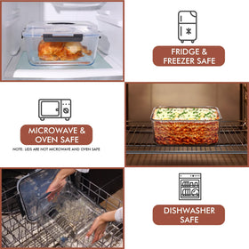 Razab easy-grip handles for safe transport of the large glass container.