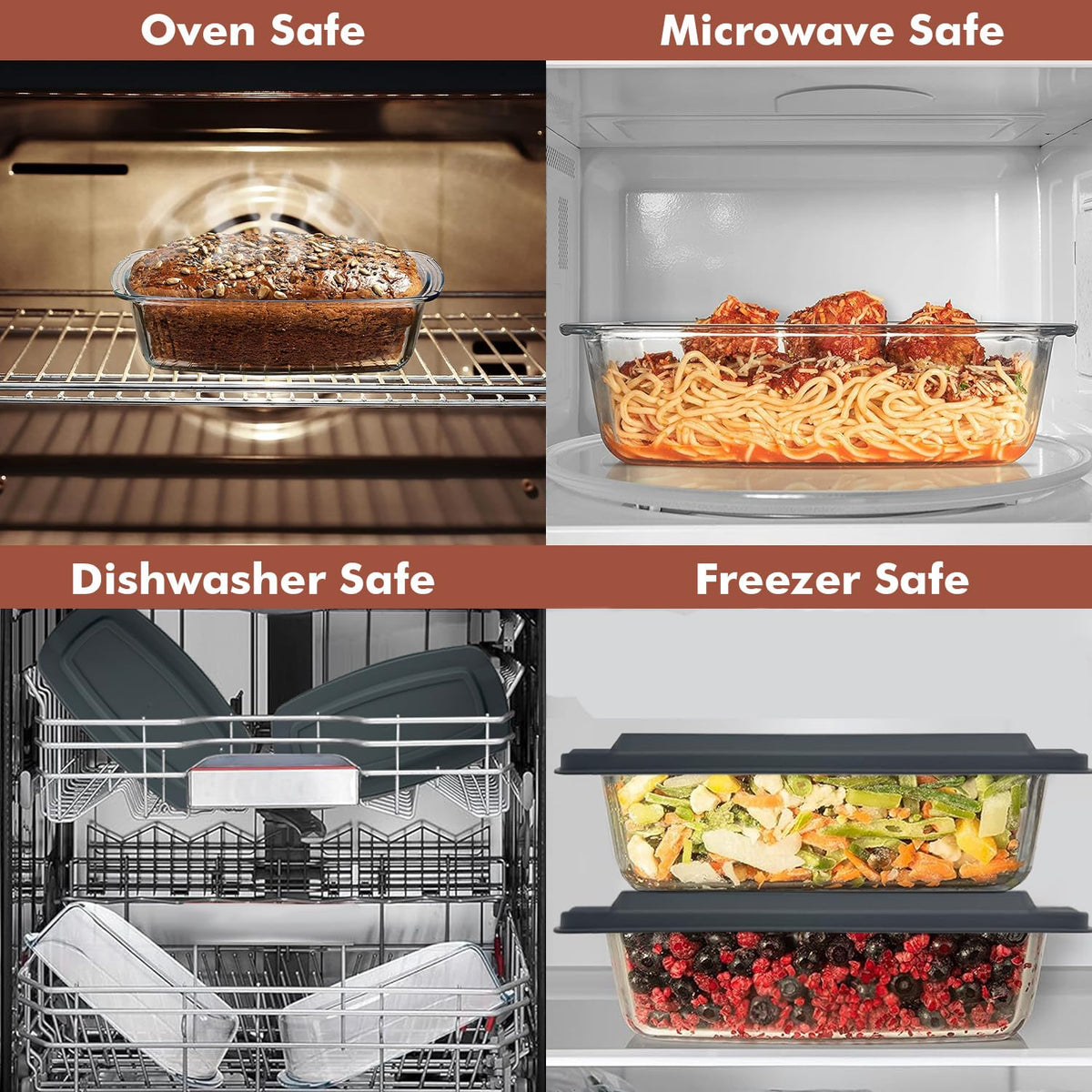 Razab ergonomic grip handles make transporting hot dishes easier.