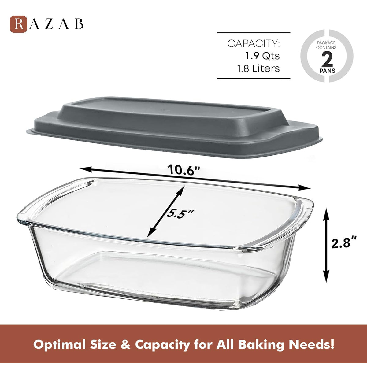 Razab glass loaf pan in oven showcases heat resistance and even baking.