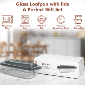 Razab large capacity loaf pan supports batch meals and leftovers.