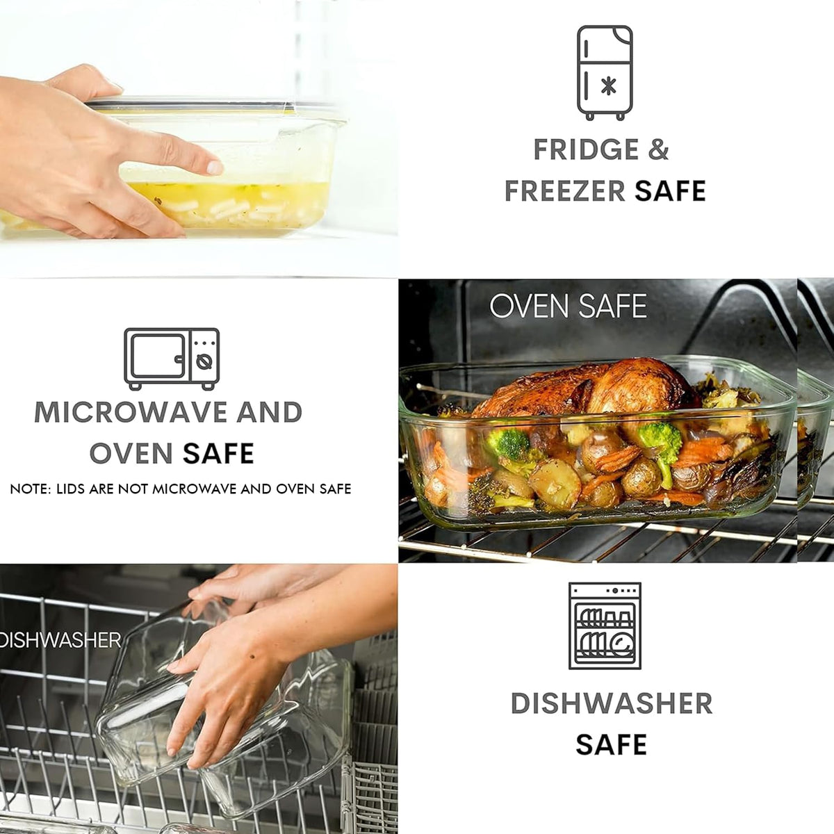 Razab leak-proof seal keeps leftovers secure and easy to transport.