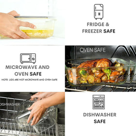 Razab leak-proof seal keeps leftovers secure and easy to transport.